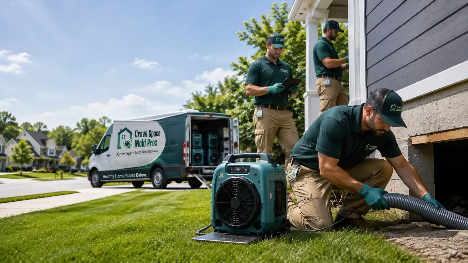 Crawl Space Mold Removal in Pompeii, MI